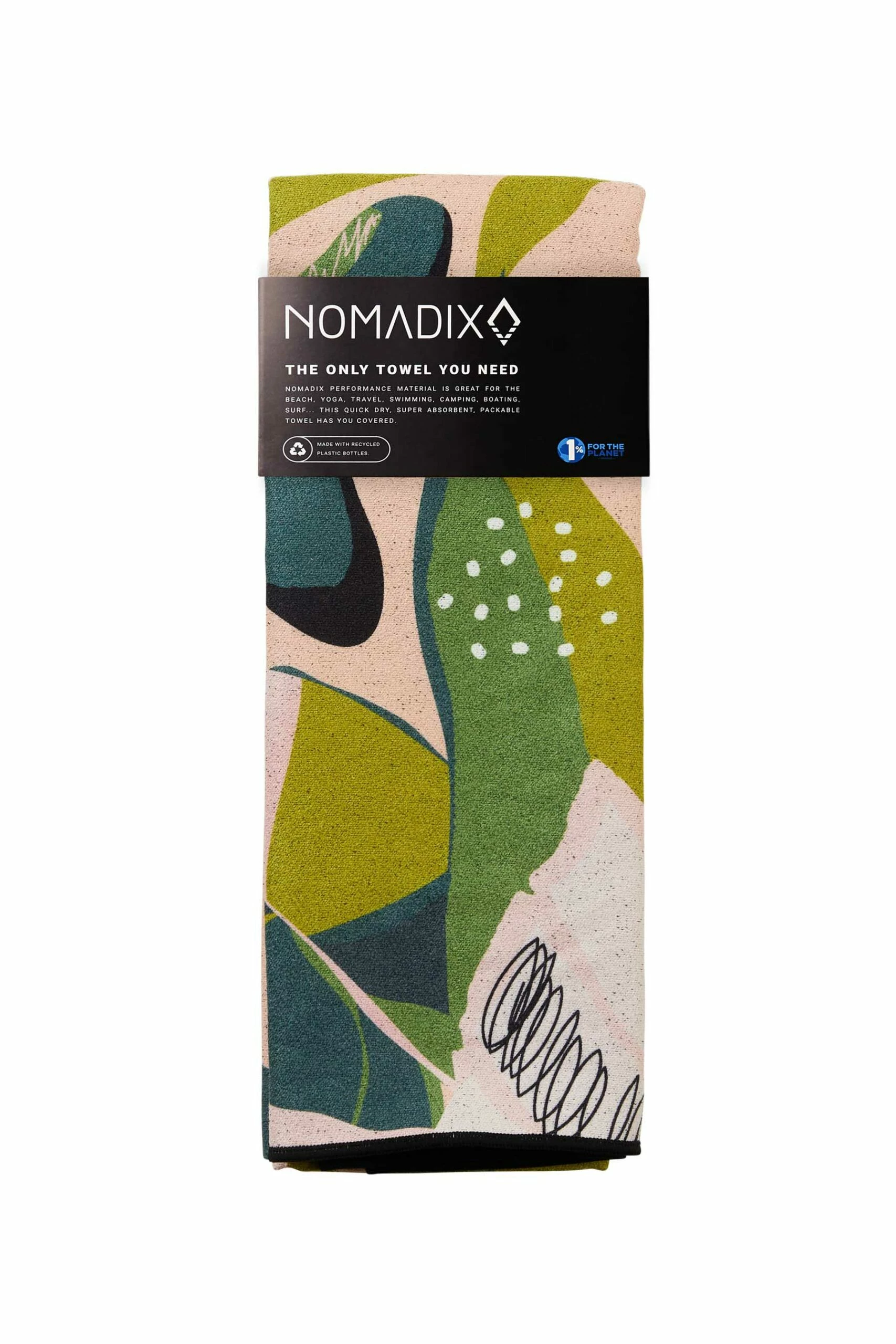 Nomadix Towel Monstera Green Pink 4 Nomadix Towel Monstera Green Pink - Image 2