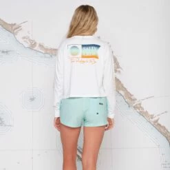 Salty Crew Womens Shorts Beacons -clothing shop 30035049W SEAFOAM BACK