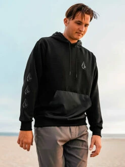 Volcom Mens Sweatshirt Iconic Tech Pullover Hoodie -clothing shop A4132200 BLK 100 1188x1584 crop