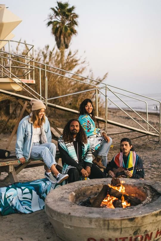 Nomadix Towel Monstera Blue 8 Nomadix Towel Monstera Blue - Image 6