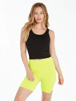 Volcom Womens Tank Top Lived In Lounge Slim -clothing shop B0112205 BLK F