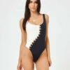 L*Space Womens Swimsuit Solstice One Piece -clothing shop CBSOMB23 BLC S 1 b4004a94 5f48 4