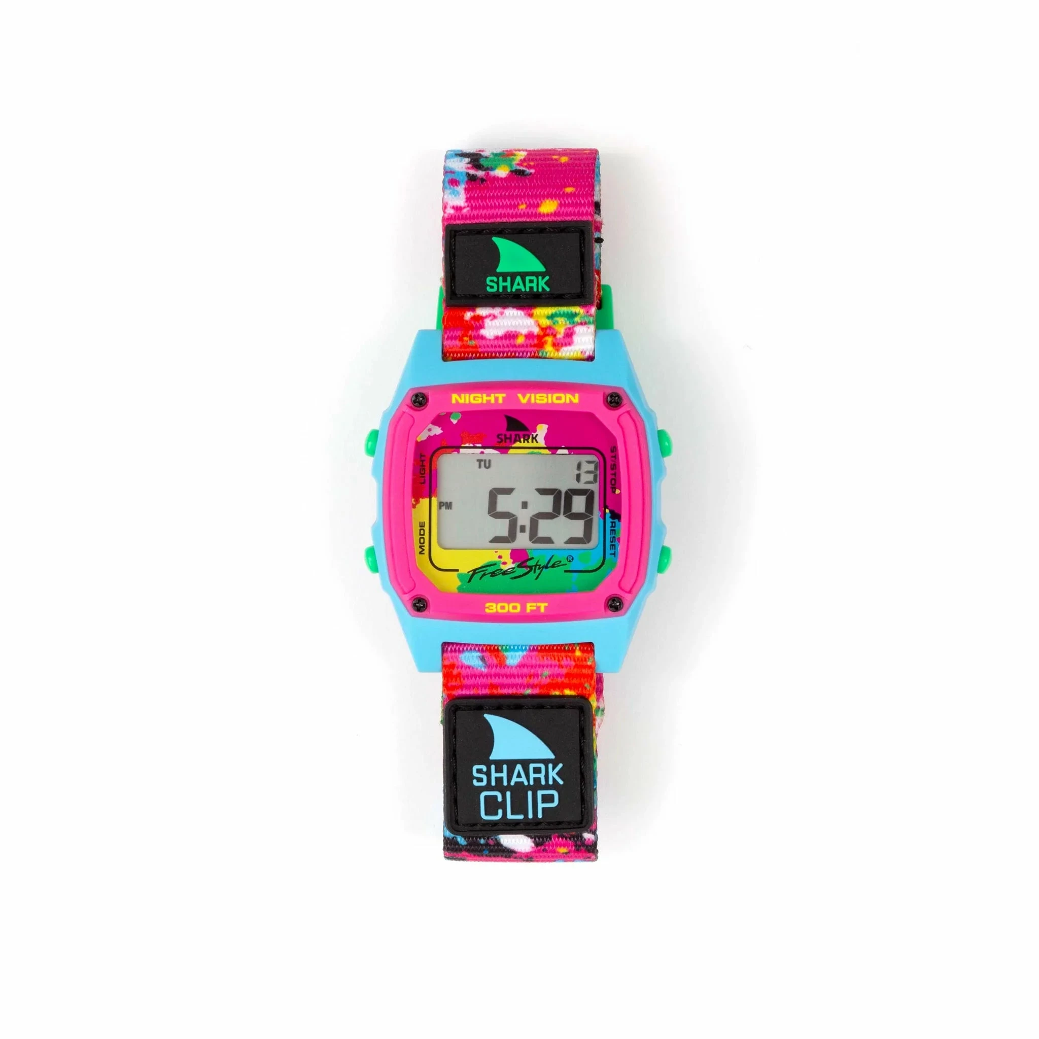 Freestyle Watch Shark Clip Neon Splatter 4 Freestyle Watch Shark Clip Neon Splatter - Image 2