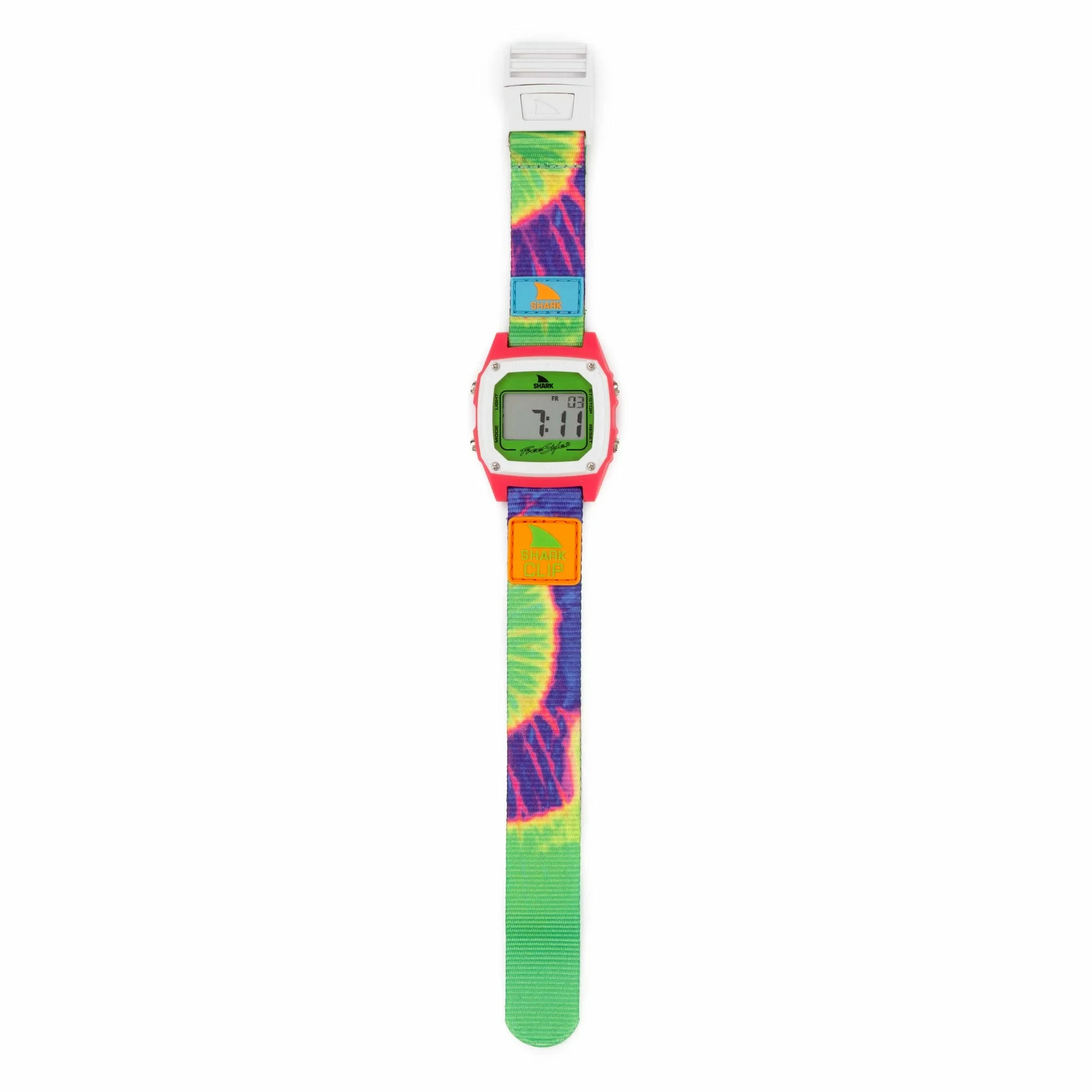 Freestyle Watch Shark Clip Tie Dye Green Neon 5 Freestyle Watch Shark Clip Tie Dye Green Neon - Image 3