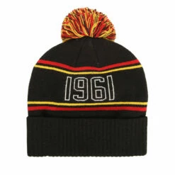 Hansen Beanie Logo Pom -clothing shop HANSENS BEANIE POM POM BLK 2