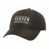 Hansen Hat Poly Box Logo -clothing shop HANSENS HAT 6 PANEL VELCRO BLK 1
