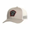 Hansen Hat Tombstone Trucker -clothing shop HANSENS HAT COFFIN LOGO TRUCKER GREY WHITE 2