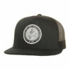 Hansen Hat Mesh Skeleton Surfer -clothing shop HANSENS HAT SKELETON 5 PANEL MESH TRUCKER BLACK 2