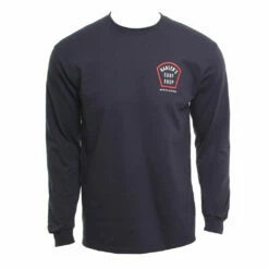 Hansen Mens Shirt Coffin LS -clothing shop HANSENS MENS SHIRT COFFIN LOGO LS NVY