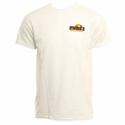 Hansen Mens Shirt Circle Swamis -clothing shop HANSENS MENS SHIRT SWAMIS CIRCLE WHT