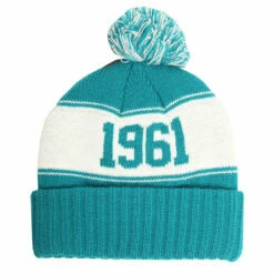 Hansen Beanie Logo Pom -clothing shop HANSEN BEANIE 1961 TEAL WHITE 2 2