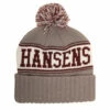 Hansen Beanie Logo Pom -clothing shop HANSEN BEANIE TOBOGGAN GREY 1
