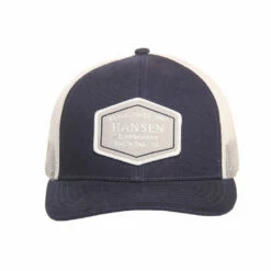 Hansen Hat Established Mesh Trucker -clothing shop HANSEN HAT HANSEN TRUCKER NVY WHT 2