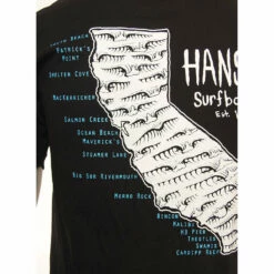 Hansen Mens Shirt California Surf Spots -clothing shop HANSEN MENS SHIRT CALIFRONIA SURF SPO BLK 3