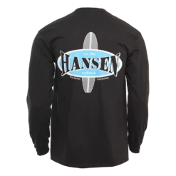 Hansen Mens Shirt Surfboard New LS -clothing shop HANSEN MENS SHIRT SURFBOARDNEW LS BLK 2