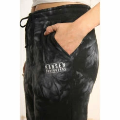 Hansen Pants Tiedye Fleece Sweatpants -clothing shop HANSEN SWEATPANT TIEDYE FLC BLK 3