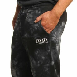 Hansen Pants Tiedye Fleece Sweatpants -clothing shop HANSEN SWEATPANT TIEDYE FLC BLK 6