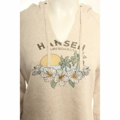 Hansen Womens Sweatshirt Rom Com Crop Hood -clothing shop HANSEN WOMENS SWEATSHIRT ROM COM OAT 2