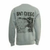 Hansen Womens Sweatshirt San Diego Map Crew -clothing shop HANSEN WOMENS SWEATSHIRT SAN DIEGO MAP CREW AGAVE 2