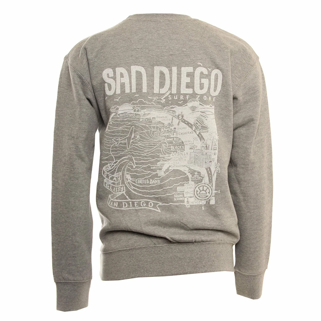 Hansen Womens Sweatshirt San Diego Map Crew 7 Hansen Womens Sweatshirt San Diego Map Crew - Image 5