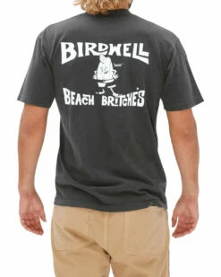 Birdwell Mens Shirt License Plate -clothing shop LicensePlateTee Black OnModel BK