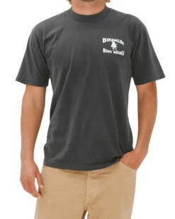 Birdwell Mens Shirt License Plate -clothing shop LicensePlateTee Black OnModel FR