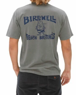 Birdwell Mens Shirt License Plate -clothing shop LicensePlateTee Charcoal OnModel 2