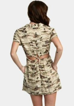 RVCA Womens Dress Rebound Mini -clothing shop REBOUNDMINIDRESS cre 3