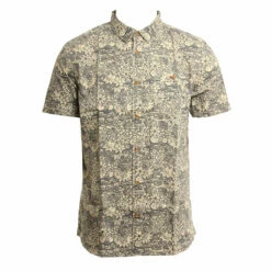 Reef Mens Woven Garden -clothing shop REEF MENS SHIRT GARDEN SS SAGE