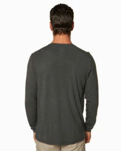 Toes On The Nose Mens Shirt Sea Fit Henley -clothing shop TK969 BLK back 2000x df5188bd b97e 40de bd4e 61403d4f754b