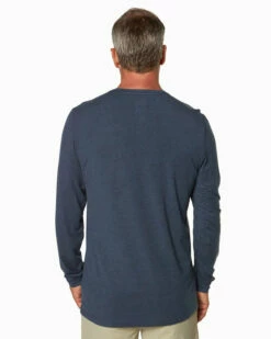 Toes On The Nose Mens Shirt Sea Fit Henley -clothing shop TK969 NVY back 2000x cc8b4ac7 12c9 4831 8a58 e812956784ff