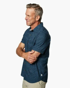 Toes On The Nose Mens Woven Coastline -clothing shop TW1125 NVMF side 3d231ef5 fb52 4