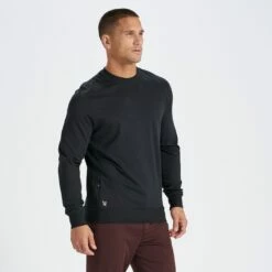 Vuori Mens Sweatshirt Ponto Performance Crew -clothing shop V224BLK 1 800x 5f4079c3 3fa3 40a8 858a a1f4ed231ebd