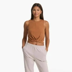 Vuori Womens Tank Top Cove High Neck -clothing shop VW1051HDP SP23 W ECOMM TOPS TOP