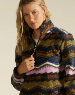 Billabong Womens Sweatshirt A/Div Boundary Mock 3 Half-Zip Pullover -clothing shop abjft00287 billabong w bml dtl1