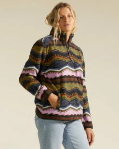 Billabong Womens Sweatshirt A/Div Boundary Mock 3 Half-Zip Pullover -clothing shop abjft00287 billabong w bml sd1