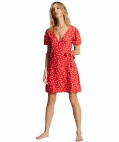 Billabong Womens Dress Hot Tropics Mini Wrap -clothing shop abjwd00524 billabong w rne0 frt9