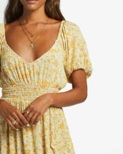 Billabong Womens Dress Something Pretty Mini -clothing shop abjwd00572 billabong w mul1 dtl1