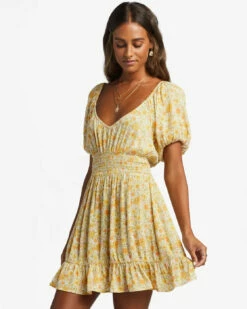 Billabong Womens Dress Something Pretty Mini -clothing shop abjwd00572 billabong w mul1 sd1