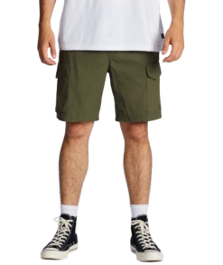 Billabong Mens Shorts Surftrek Elastic Technical Cargo 19" -clothing shop abyws00198 billabong w mil frt1