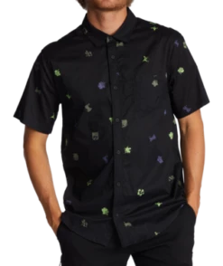 Billabong Mens Woven Sundays Mini -clothing shop abywt00232 billabong w blk frt1