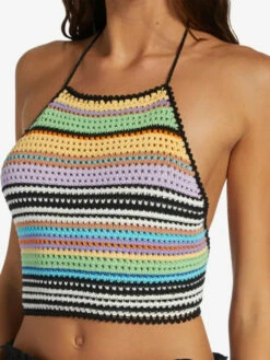 Roxy Womens Tank Top Daydreamer Cropped Knit -clothing shop arjsw03301 roxy w kyh6 frt3