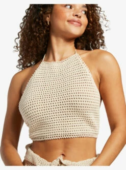 Roxy Womens Tank Top Daydreamer Cropped Knit -clothing shop arjsw03301 roxy w wbs0 frt3