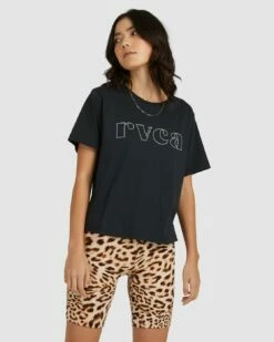 RVCA Womens Shorts Push It Bike Short 13 RVCA Womens Shorts Push It Bike Short -clothing shop avjns00135 rvca w lbr frt2