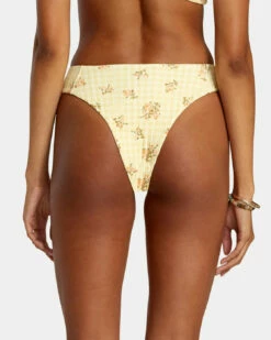 RVCA Womens Bikini Bottoms Cottage Wide Rib Cheeky -clothing shop avjx400372 rvca w gdn dtl3
