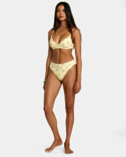 RVCA Womens Bikini Bottoms Cottage Wide Rib Cheeky -clothing shop avjx400372 rvca w gdn sd1