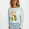 RVCA Womens Shirt Vase Long Sleeve -clothing shop avjzt00743 rvca w sky frt1