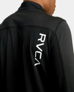 RVCA Mens Shirt Sport Vent Half-Zip Pullover -clothing shop avykt00169 rvca w blk dtl1