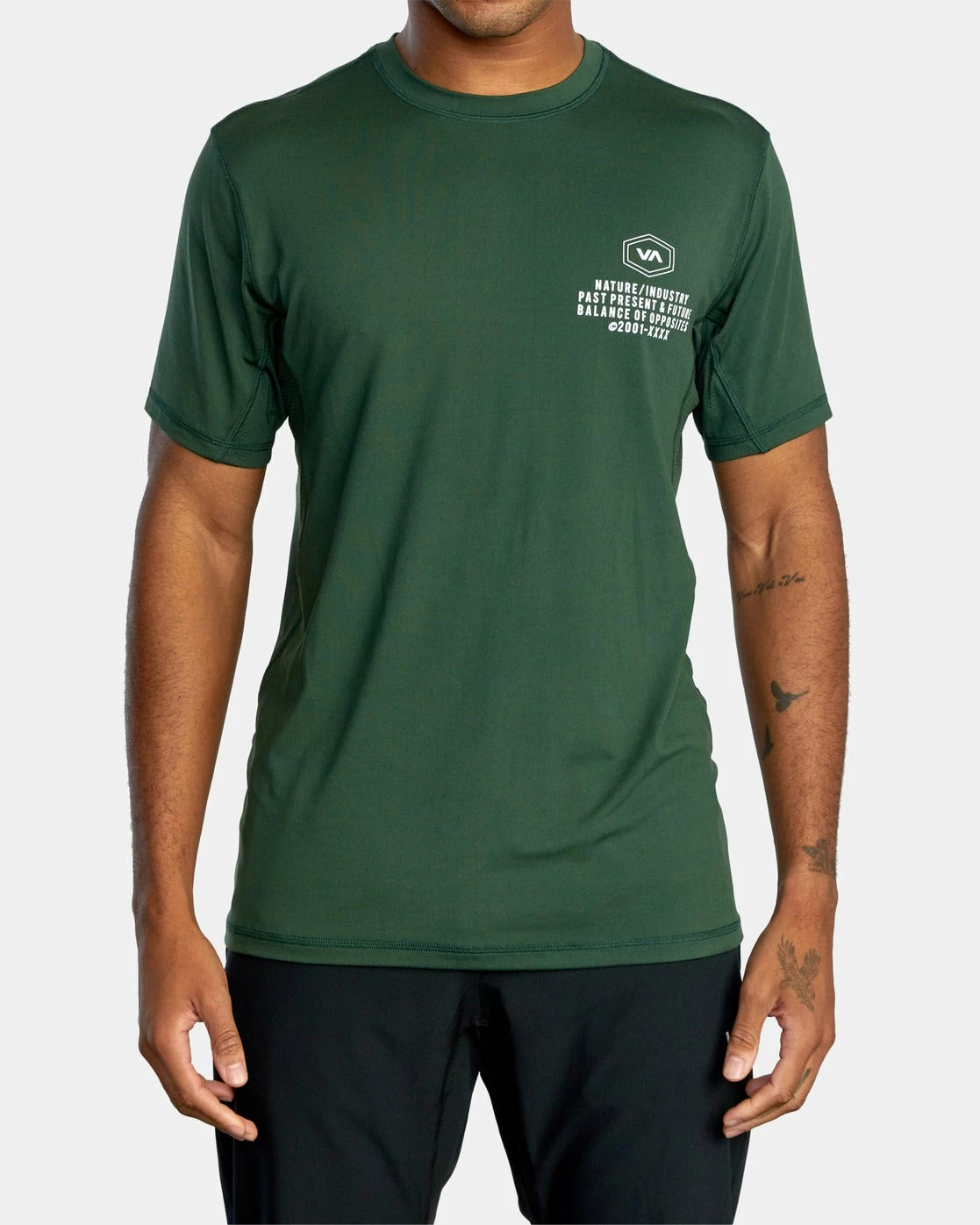 RVCA Mens Shirt Sport Vent Big Pin Hex 3 RVCA Mens Shirt Sport Vent Big Pin Hex