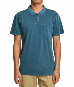 RVCA Mens Knit PTC Pigment Polo 6 RVCA Mens Knit PTC Pigment Polo -clothing shop avykt00262 brk0.primary